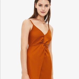 Orange slit dress